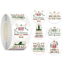 Christmas gift stickers decorative sealing sticker Merry Christmas Reward Self-adhesive labels Children's Day party