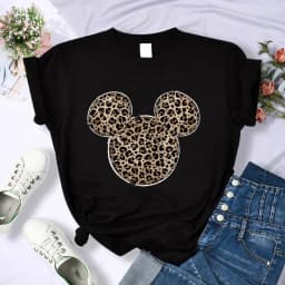90s Y2k Mickey Print T-shirts for Women Fashion Minnie Mouse T Shirt Streetwear Female Clothes Kawaii Disney Tshirt