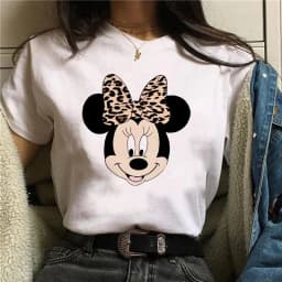 90s Y2k Mickey Print T-shirts for Women Fashion Minnie Mouse T Shirt Streetwear Female Clothes Kawaii Disney Tshirt