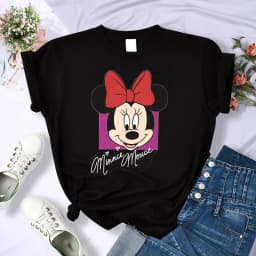 90s Y2k Mickey Print T-shirts for Women Fashion Minnie Mouse T Shirt Streetwear Female Clothes Kawaii Disney Tshirt