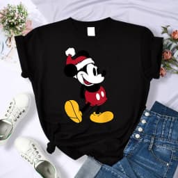 90s Y2k Mickey Print T-shirts for Women Fashion Minnie Mouse T Shirt Streetwear Female Clothes Kawaii Disney Tshirt