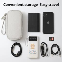 1pc Pink/Grey/Black/Navy Travel Portable Digital Product Storage Bag USB Data Cable Organizer Headset Charging Treasure Box Bag