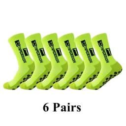 6Pairs/Lot 2023 New ANTI SLIP Tapedesign Football Socks Mid Calf Non-Slip Soccer Sport Cycling Sports Mens Sock EU38-45