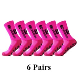 6Pairs/Lot 2023 New ANTI SLIP Tapedesign Football Socks Mid Calf Non-Slip Soccer Sport Cycling Sports Mens Sock EU38-45