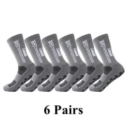 6Pairs/Lot 2023 New ANTI SLIP Tapedesign Football Socks Mid Calf Non-Slip Soccer Sport Cycling Sports Mens Sock EU38-45