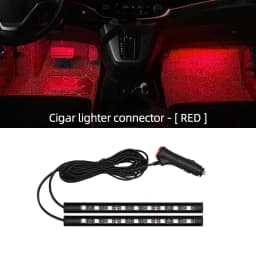 Car Neon Light Foot Light LED Interior Decoration Backlight Cigarette Lighter USB Atmosphere Lamp Vehicle Accessories