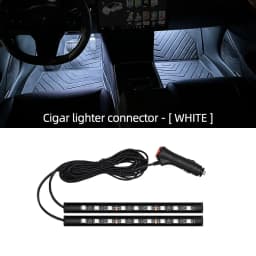 Car Neon Light Foot Light LED Interior Decoration Backlight Cigarette Lighter USB Atmosphere Lamp Vehicle Accessories