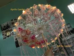 LED Chinese Japan Yarn Silk Cloth Lace Decorative Umbrella Beach Parasol Princess Umbrella Drama White Craft Umbrella Cosplay