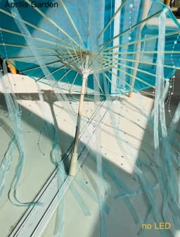 LED Chinese Japan Yarn Silk Cloth Lace Decorative Umbrella Beach Parasol Princess Umbrella Drama White Craft Umbrella Cosplay