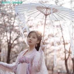 LED Chinese Japan Yarn Silk Cloth Lace Decorative Umbrella Beach Parasol Princess Umbrella Drama White Craft Umbrella Cosplay