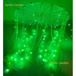 LED Chinese Japan Yarn Silk Cloth Lace Decorative Umbrella Beach Parasol Princess Umbrella Drama White Craft Umbrella Cosplay