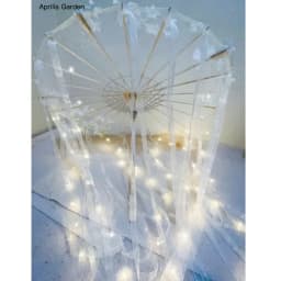 LED Chinese Japan Yarn Silk Cloth Lace Decorative Umbrella Beach Parasol Princess Umbrella Drama White Craft Umbrella Cosplay