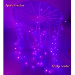 LED Chinese Japan Yarn Silk Cloth Lace Decorative Umbrella Beach Parasol Princess Umbrella Drama White Craft Umbrella Cosplay