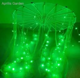 LED Chinese Japan Yarn Silk Cloth Lace Decorative Umbrella Beach Parasol Princess Umbrella Drama White Craft Umbrella Cosplay