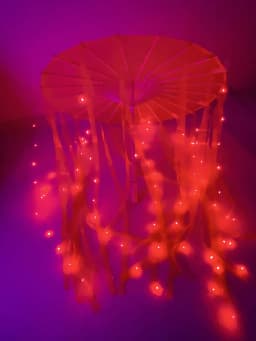 LED Chinese Japan Yarn Silk Cloth Lace Decorative Umbrella Beach Parasol Princess Umbrella Drama White Craft Umbrella Cosplay