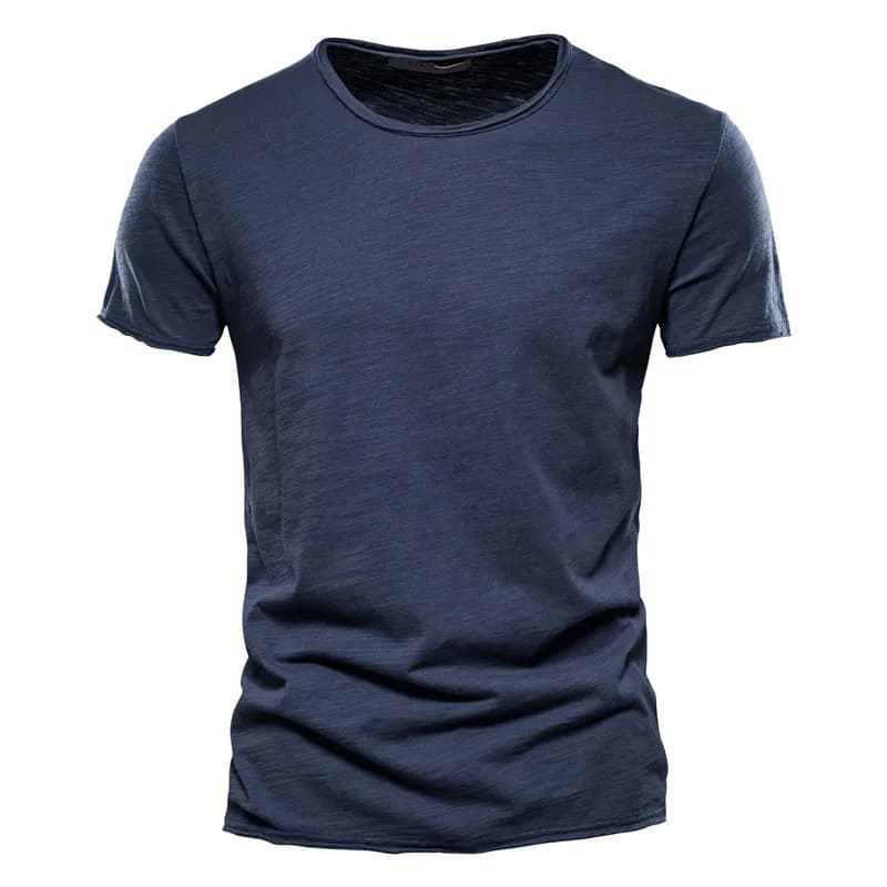 AIOPESON 100% Cotton Men T-shirt V-neck Fashion Design Slim Fit Soild T-shirts Male Tops Tees Short Sleeve T Shirt For Men