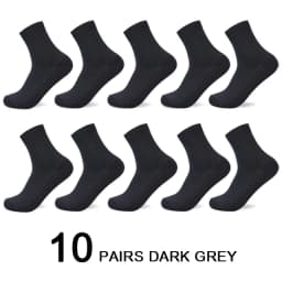10 Pairs/Lot Men's Bamboo Fiber Socks 2023 New Compression Autumn Long Black Business Casual Man Dress Sock Gift Plus Size 42-45