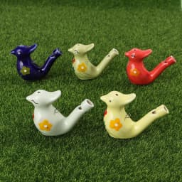 1pcs Creative Ceramic Water Bird Whistle Kids Drawing Warbler Song Chirps Baby Bathtime Musical Toys Tea Tray Ornaments Tea Pets