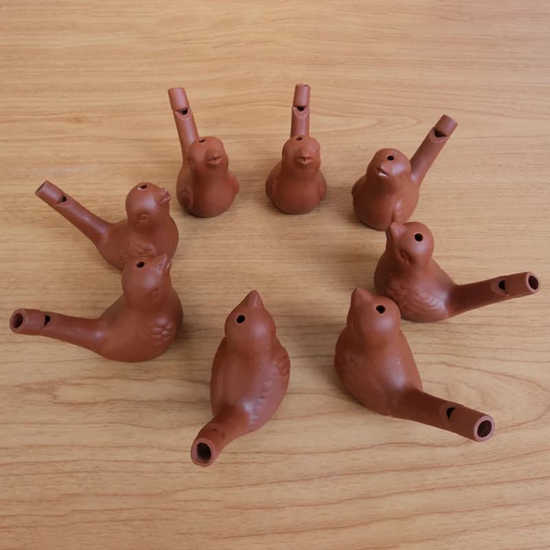 1pcs Creative Ceramic Water Bird Whistle Kids Drawing Warbler Song Chirps Baby Bathtime Musical Toys Tea Tray Ornaments Tea Pets