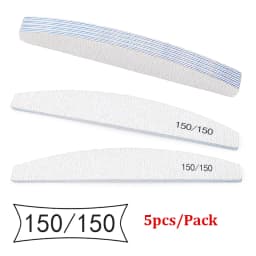 5Pcs/Lot Nail File Mix Color Limas 80/100/150/180/240 Grit Professional Sandpaper Cuticle Remover Buffer Files Manicure Tool Set
