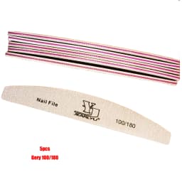 5Pcs/Lot Nail File Mix Color Limas 80/100/150/180/240 Grit Professional Sandpaper Cuticle Remover Buffer Files Manicure Tool Set