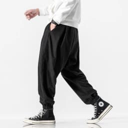 New Autumn Men's Black Pants Hip Hop Streetwear Fashion Jogger Harem Trousers Man Casual Sweatpants Male Pants Big Size M 5XL