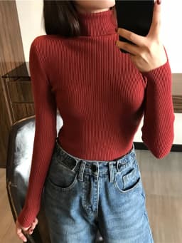 2024 Autumn Winter Thick Sweater Women Knitted Ribbed Pullover Sweater Long Sleeve Turtleneck Slim Jumper Soft Warm Pull Femme