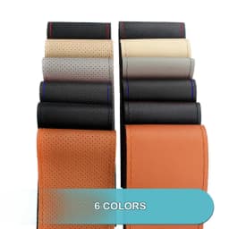 38cm 15inch Car Steering Wheel Braid Cover Artificial leather Needles And Thread Soft Non-slip Auto Interior Accessories Kits