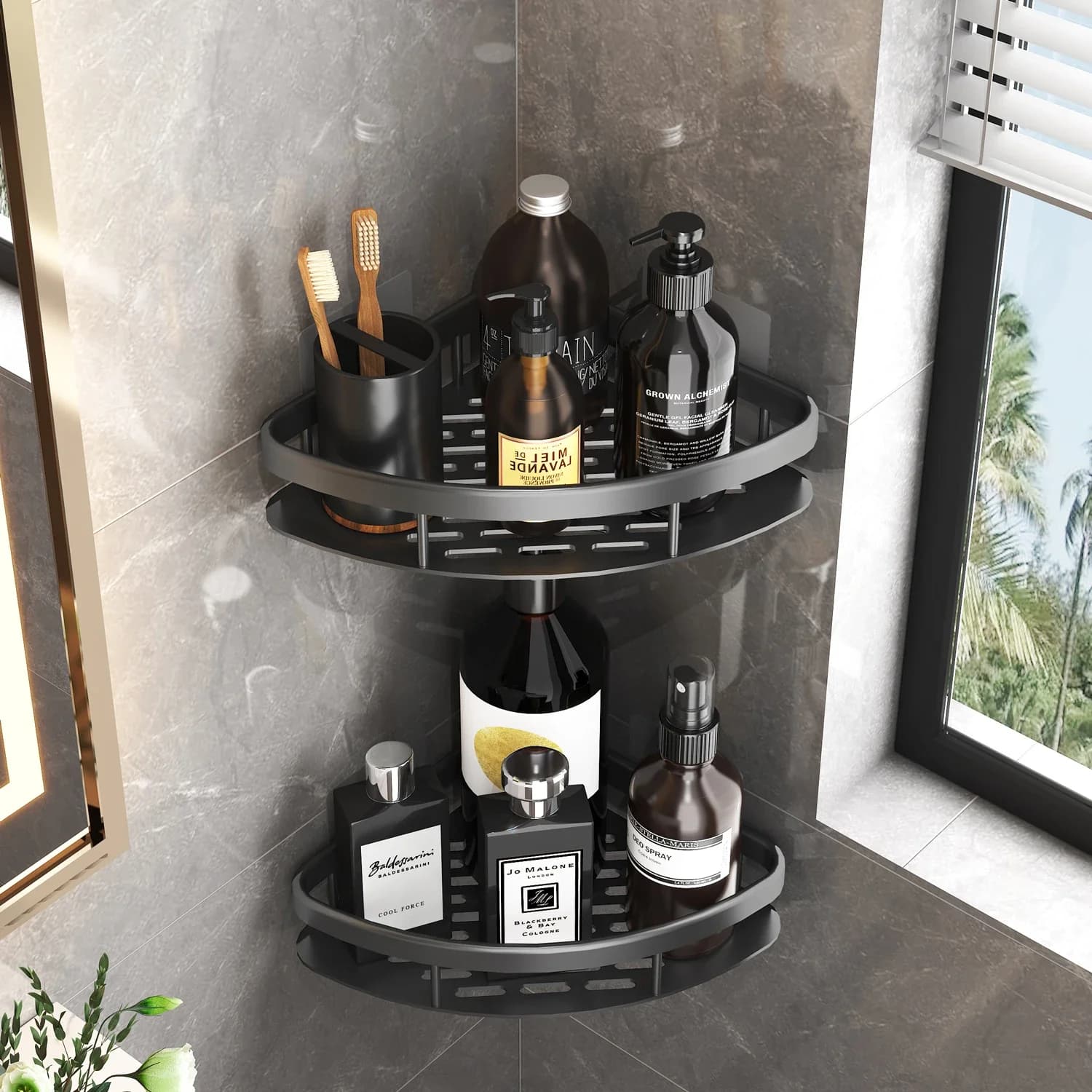 Bathroom Storage Rack No Drill Shelves Wall Mount Corner Shelf Shower Holder For WC Shampoo Organizer Bathroom Accessories