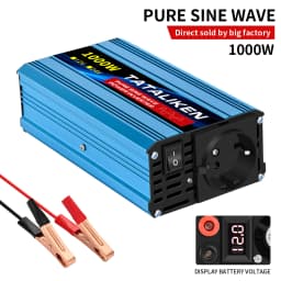 Inverter Pure Sine Wave  2500W/3500W/4500W/5000WDC 12V/24V to AC 220V 230V Voltage Transfer Converter Charging Adapter EU Socket