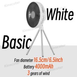 10000mAh 4000mAh Camping Fan Rechargeable Desktop Portable Circulator Wireless Ceiling Electric Fan with Power Bank LED Lighting