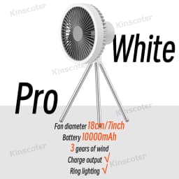 10000mAh 4000mAh Camping Fan Rechargeable Desktop Portable Circulator Wireless Ceiling Electric Fan with Power Bank LED Lighting