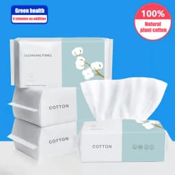 100 Pumps Thickened Disposable Face Towel 100Cotton Soft Fabric Travel Cleansing Dry Wet Makeup Remover Pearl Cotton Reusable