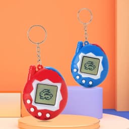 2 Packs Random Color Children Kid Virtual Pet Handheld Training Game Electronic Mini Pet Machine