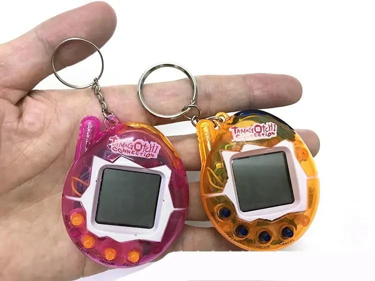 2 Packs Random Color Children Kid Virtual Pet Handheld Training Game Electronic Mini Pet Machine