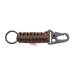 Outdoor Keychain Ring Camping Carabiner Military Paracord Cord Rope Camping Survival Kit Emergency Knot Bottle Opener Tools