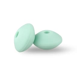 50Pcs 12mm Lentil Silicone Beads Perle Dentition DIY Food Grade Baby Silicone Abacus Teether Bead Teething Necklace Nursing Toy