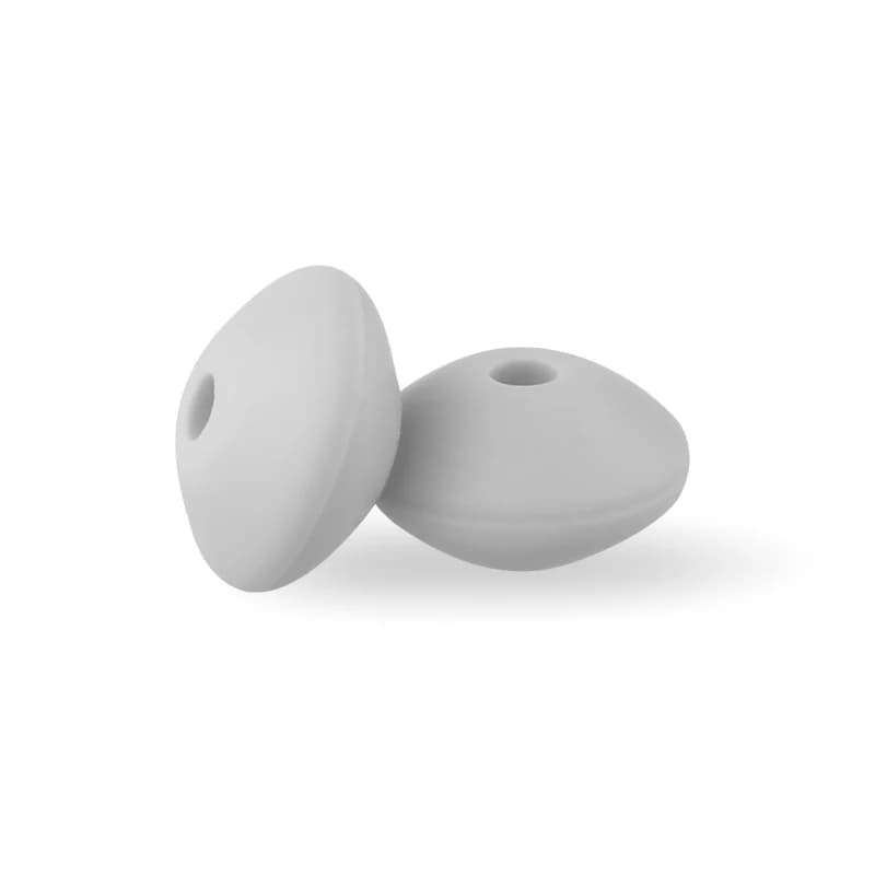 50Pcs 12mm Lentil Silicone Beads Perle Dentition DIY Food Grade Baby Silicone Abacus Teether Bead Teething Necklace Nursing Toy