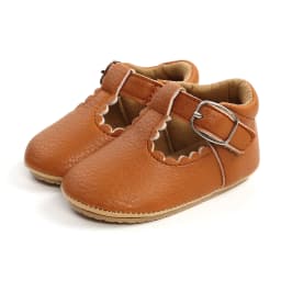 Newborn Baby Shoes Classic Stripe Leather Boy Girl Shoes Multicolor Toddler Rubber Sole Anti-slip First Walkers Infant Moccasins