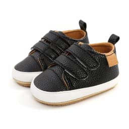 Newborn Baby Shoes Classic Stripe Leather Boy Girl Shoes Multicolor Toddler Rubber Sole Anti-slip First Walkers Infant Moccasins