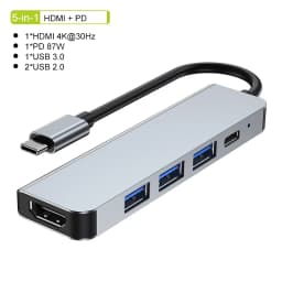 USB C HUB Type C Splitter Thunderbolt 3 Docking Station Laptop Adapter With For Macbook Air M1 iPad Pro RJ45 HDMI