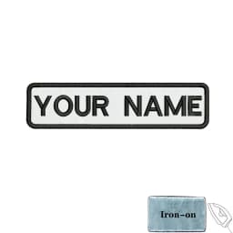 1PC 10cmX2.5cm Custom Personalized Name number Patch Stripes Badge tags chevrons Armband Iron On Or Hook Loop embroidered