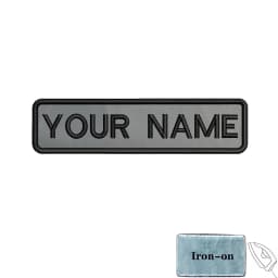 1PC 10cmX2.5cm Custom Personalized Name number Patch Stripes Badge tags chevrons Armband Iron On Or Hook Loop embroidered