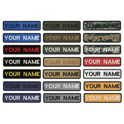 1PC 10cmX2.5cm Custom Personalized Name number Patch Stripes Badge tags chevrons Armband Iron On Or Hook Loop embroidered