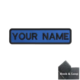 1PC 10cmX2.5cm Custom Personalized Name number Patch Stripes Badge tags chevrons Armband Iron On Or Hook Loop embroidered