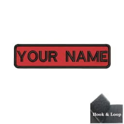 1PC 10cmX2.5cm Custom Personalized Name number Patch Stripes Badge tags chevrons Armband Iron On Or Hook Loop embroidered