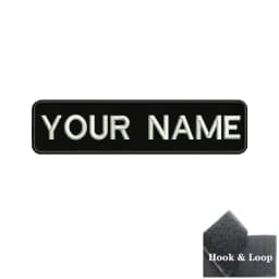 1PC 10cmX2.5cm Custom Personalized Name number Patch Stripes Badge tags chevrons Armband Iron On Or Hook Loop embroidered