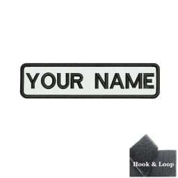 1PC 10cmX2.5cm Custom Personalized Name number Patch Stripes Badge tags chevrons Armband Iron On Or Hook Loop embroidered