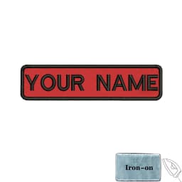 1PC 10cmX2.5cm Custom Personalized Name number Patch Stripes Badge tags chevrons Armband Iron On Or Hook Loop embroidered
