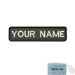 1PC 10cmX2.5cm Custom Personalized Name number Patch Stripes Badge tags chevrons Armband Iron On Or Hook Loop embroidered